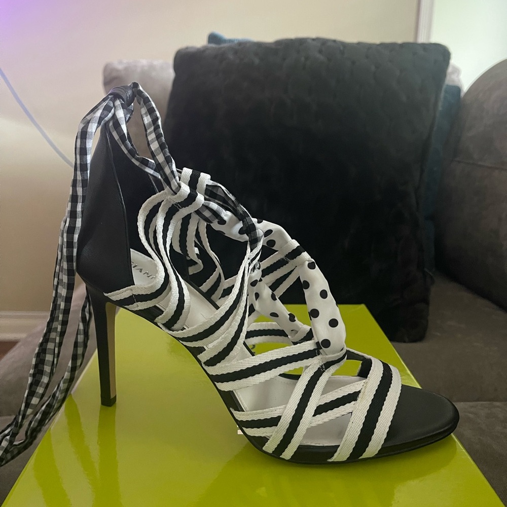 Never Worn Black and White Heels